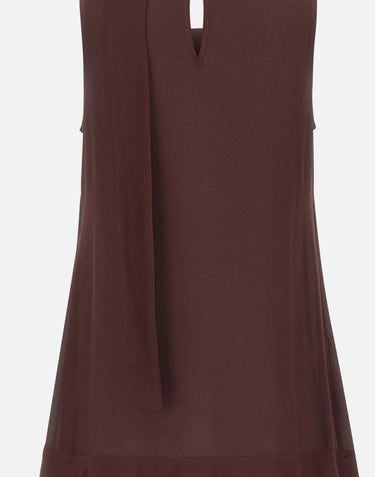 KAOS Abito con volant BROWN Donna 