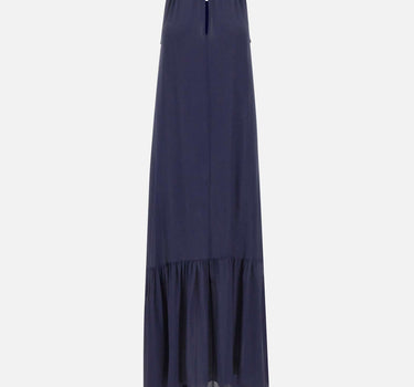 KAOS Abito lungo con balza BLUE Donna 