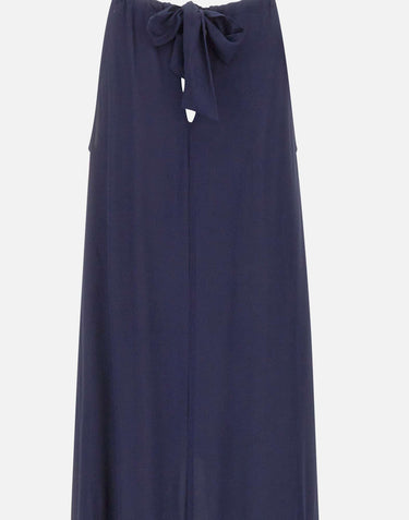 KAOS Abito lungo con balza BLUE Donna 