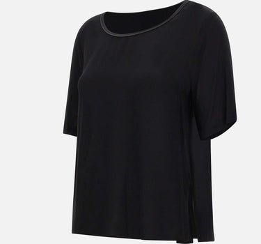 KAOS Blusa con profilo in raso BLACK Donna 