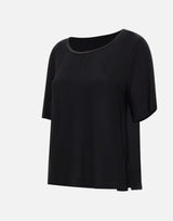 KAOS Blusa con profilo in raso BLACK Donna 