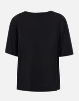 KAOS Blusa con profilo in raso BLACK Donna 