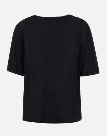 KAOS Blusa con profilo in raso BLACK Donna 