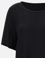 KAOS Blusa con profilo in raso BLACK Donna 