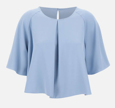 KAOS Blusa corta svasata Light Blue Donna 
