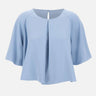 KAOS Blusa corta svasata Light Blue Donna 