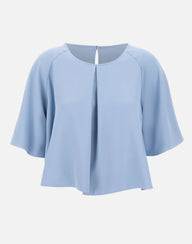 KAOS Blusa corta svasata Light Blue Donna 