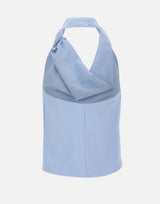KAOS Blusa con collo sciallato Light Blue Donna 