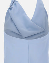 KAOS Blusa con collo sciallato Light Blue Donna 