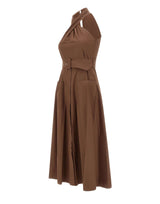 KAOS Abito chemisier in cotone BROWN Donna 