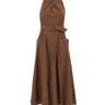 KAOS Abito chemisier in cotone BROWN Donna 