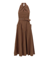 KAOS Abito chemisier in cotone BROWN Donna 