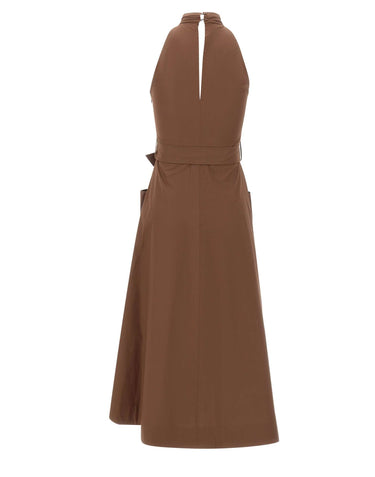 KAOS Abito chemisier in cotone BROWN Donna 