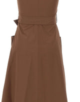 KAOS Abito chemisier in cotone BROWN Donna 