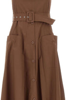 KAOS Abito chemisier in cotone BROWN Donna 