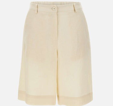KAOS Bermuda in lino BEIGE Donna 