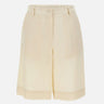 KAOS Bermuda in lino BEIGE Donna 