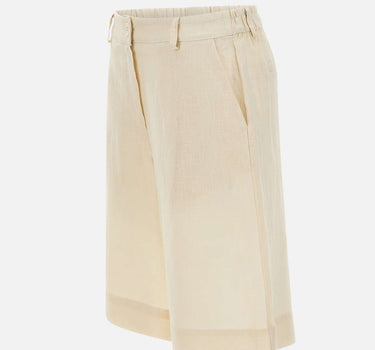 KAOS Bermuda in lino BEIGE Donna 