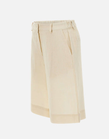 KAOS Bermuda in lino BEIGE Donna 