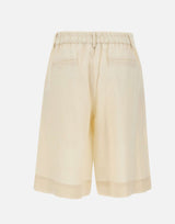 KAOS Bermuda in lino BEIGE Donna 