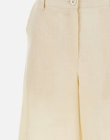 KAOS Bermuda in lino BEIGE Donna 