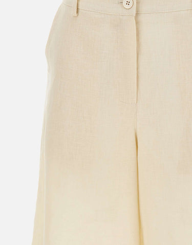 KAOS Bermuda in lino BEIGE Donna 