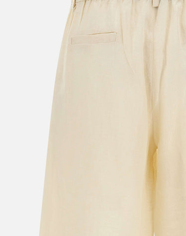 KAOS Bermuda in lino BEIGE Donna 