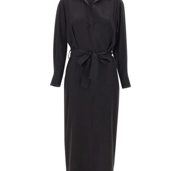 KAOS Abito midi con cintura BLACK Donna 