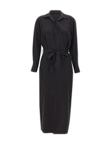 KAOS Abito midi con cintura BLACK Donna 