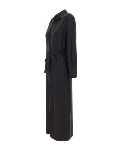 KAOS Abito midi con cintura BLACK Donna 