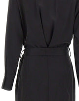 KAOS Abito midi con cintura BLACK Donna 