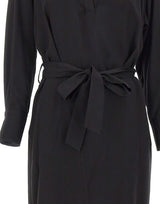 KAOS Abito midi con cintura BLACK Donna 
