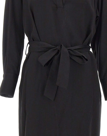 KAOS Abito midi con cintura BLACK Donna 