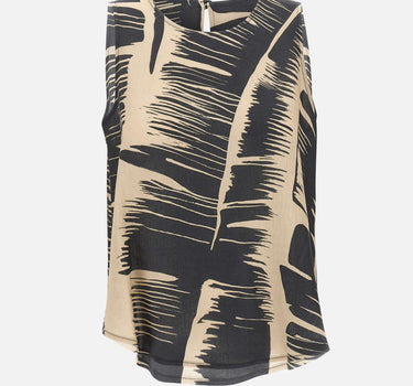 KAOS Top in misto lino BEIGE Donna 