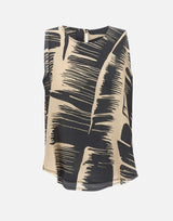 KAOS Top in misto lino BEIGE Donna 