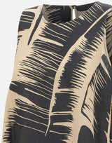KAOS Top in misto lino BEIGE Donna 