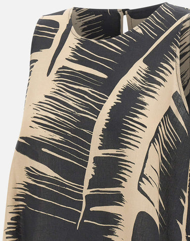 KAOS Top in misto lino BEIGE Donna 