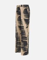 KAOS Pantaloni stampati in misto lino BEIGE Donna 