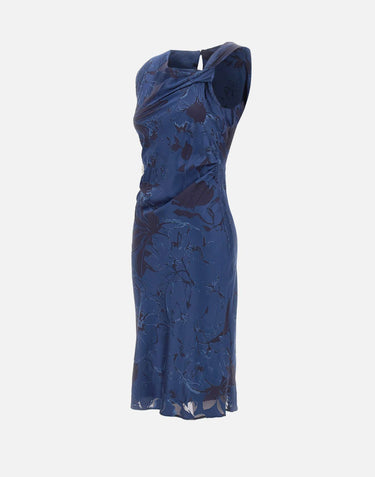 KAOS Abito midi con motivo jacquard BLUE Donna 