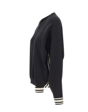 KAOS Felpa in misto viscosa BLACK Donna 