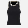 KAOS Top con profili a contrasto BLACK Donna 