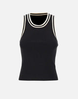 KAOS Top con profili a contrasto BLACK Donna 