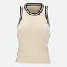 KAOS Top con profili a contrasto WHITE Donna 