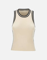 KAOS Top con profili a contrasto WHITE Donna 