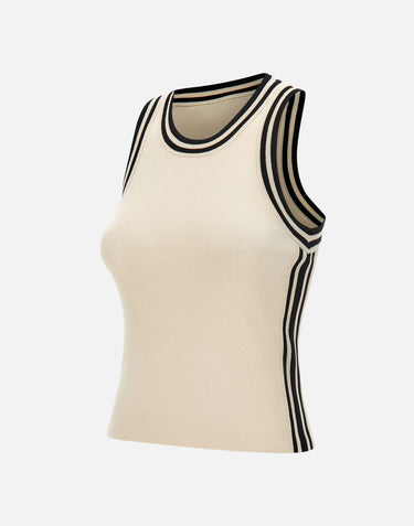 KAOS Top con profili a contrasto WHITE Donna 