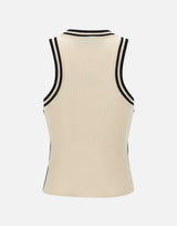 KAOS Top con profili a contrasto WHITE Donna 