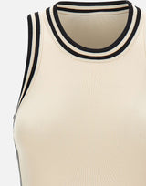 KAOS Top con profili a contrasto WHITE Donna 