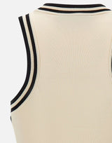 KAOS Top con profili a contrasto WHITE Donna 