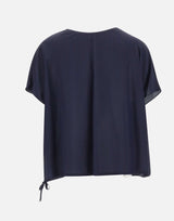 Blusa in misto viscosa e seta SP5NT025 3000 KAOS 
