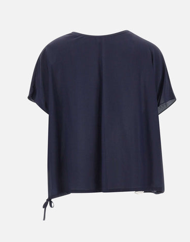 Blusa in misto viscosa e seta SP5NT025 3000 KAOS 